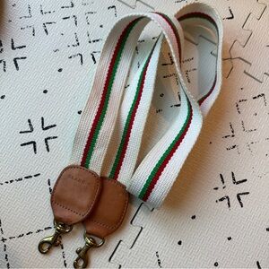 Clare V stripe bag strap